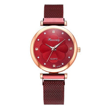 Load image into Gallery viewer, Fashion 5pcs Set Women Watches Luxury Magnet Buckle Flower Rhinestone Watch Ladies Quartz Wrist Watch Bracelet Set Reloj Mujer - 3rd society clothing