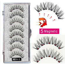 Load image into Gallery viewer, New MBA 5 Magnetic Eyelashes Curler Set Long 3D Mink Magnetic lashes Wear faux cils magnetique Natural Thick False Eyelashes - 3rd society clothing