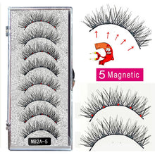 Load image into Gallery viewer, New MBA 5 Magnetic Eyelashes Curler Set Long 3D Mink Magnetic lashes Wear faux cils magnetique Natural Thick False Eyelashes - 3rd society clothing