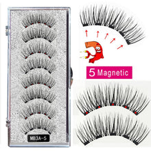 Load image into Gallery viewer, New MBA 5 Magnetic Eyelashes Curler Set Long 3D Mink Magnetic lashes Wear faux cils magnetique Natural Thick False Eyelashes - 3rd society clothing
