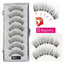 Load image into Gallery viewer, New MBA 5 Magnetic Eyelashes Curler Set Long 3D Mink Magnetic lashes Wear faux cils magnetique Natural Thick False Eyelashes - 3rd society clothing