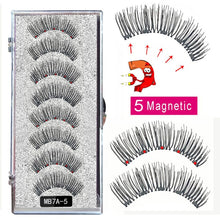 Load image into Gallery viewer, New MBA 5 Magnetic Eyelashes Curler Set Long 3D Mink Magnetic lashes Wear faux cils magnetique Natural Thick False Eyelashes - 3rd society clothing