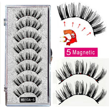Load image into Gallery viewer, New MBA 5 Magnetic Eyelashes Curler Set Long 3D Mink Magnetic lashes Wear faux cils magnetique Natural Thick False Eyelashes - 3rd society clothing