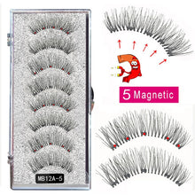 Load image into Gallery viewer, New MBA 5 Magnetic Eyelashes Curler Set Long 3D Mink Magnetic lashes Wear faux cils magnetique Natural Thick False Eyelashes - 3rd society clothing
