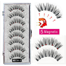 Load image into Gallery viewer, New MBA 5 Magnetic Eyelashes Curler Set Long 3D Mink Magnetic lashes Wear faux cils magnetique Natural Thick False Eyelashes - 3rd society clothing