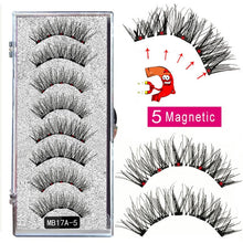 Load image into Gallery viewer, New MBA 5 Magnetic Eyelashes Curler Set Long 3D Mink Magnetic lashes Wear faux cils magnetique Natural Thick False Eyelashes - 3rd society clothing