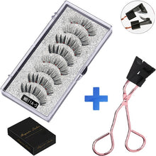 Load image into Gallery viewer, New MBA 5 Magnetic Eyelashes Curler Set Long 3D Mink Magnetic lashes Wear faux cils magnetique Natural Thick False Eyelashes - 3rd society clothing
