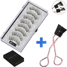 Load image into Gallery viewer, New MBA 5 Magnetic Eyelashes Curler Set Long 3D Mink Magnetic lashes Wear faux cils magnetique Natural Thick False Eyelashes - 3rd society clothing